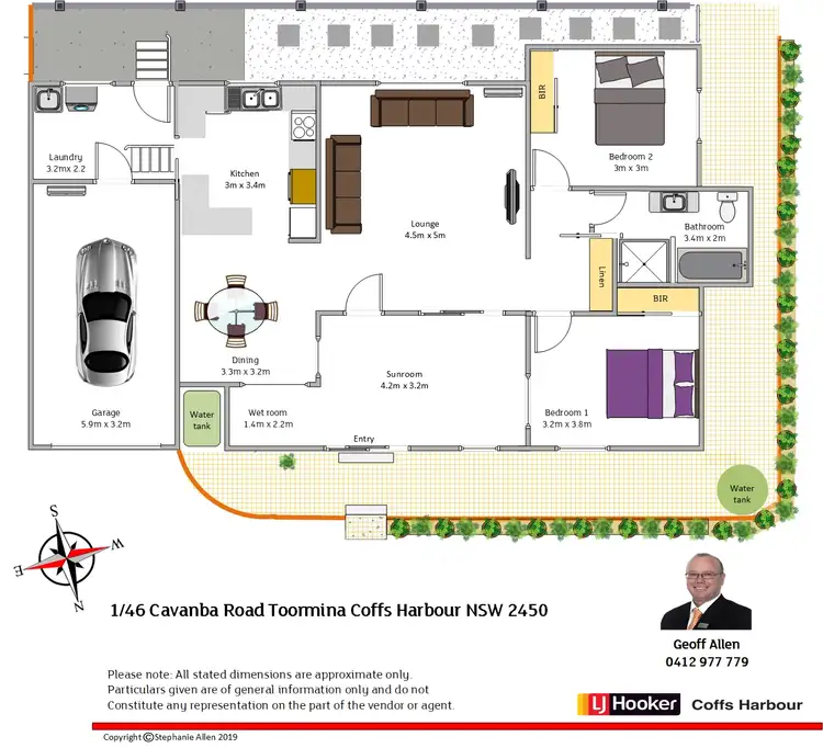 Floorplan of Homely villa listing, 1/46 Cavanba Road, Toormina NSW 2452