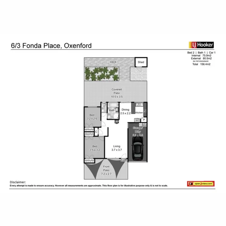 Floorplan of Homely unit listing, 6/3 Fonda Place, Oxenford QLD 4210