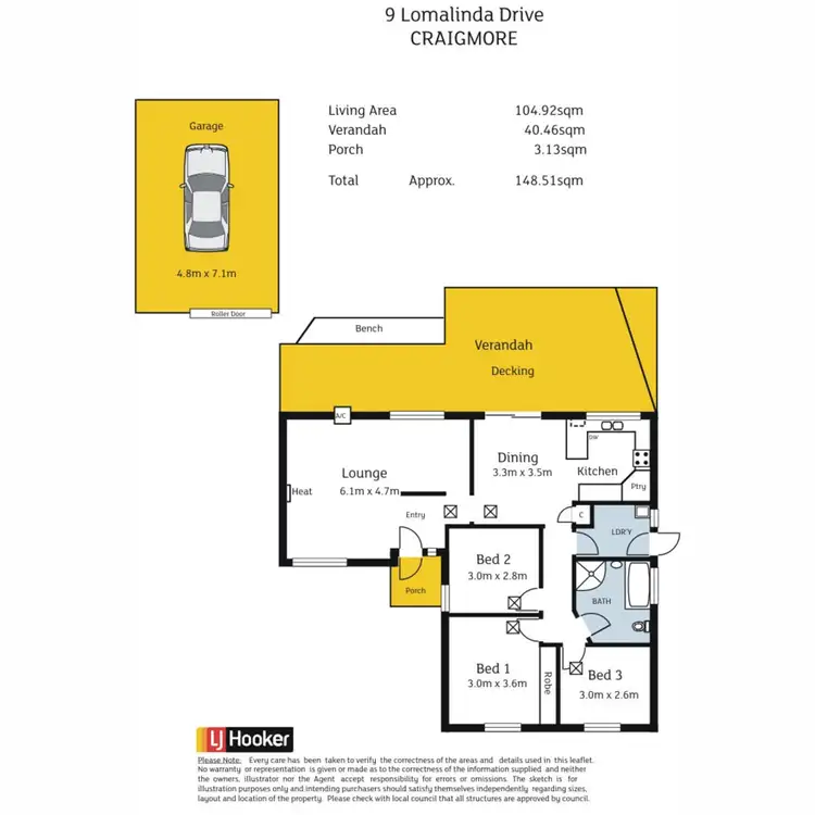 Floorplan of Homely house listing, 9 Lomalinda Drive, Craigmore SA 5114