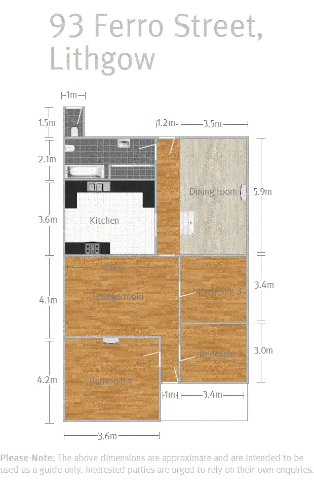 Floorplan of Homely house listing, 93 Ferro Street, Lithgow NSW 2790