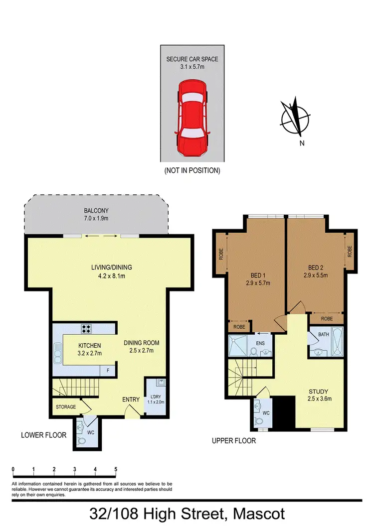 Floorplan of Homely apartment listing, 32/108 High Street, Mascot NSW 2020