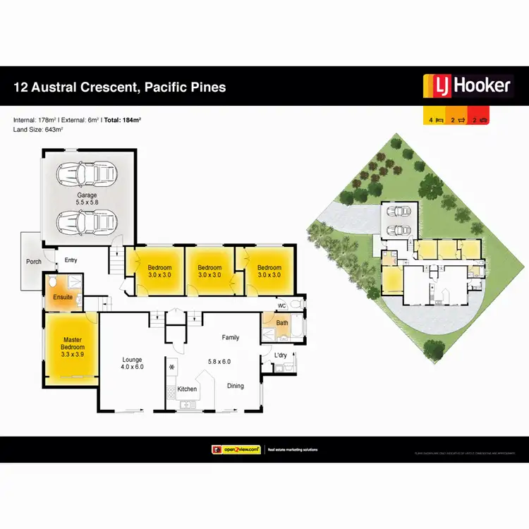 Floorplan of Homely house listing, 12 Austral Crescent, Pacific Pines QLD 4211