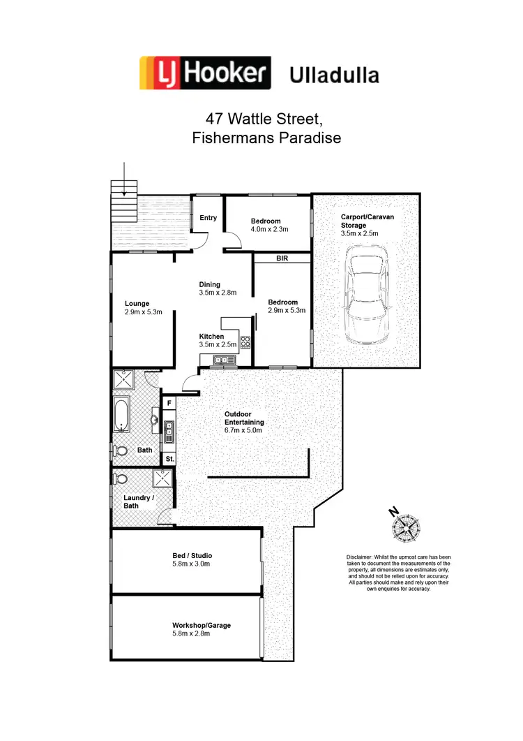 Floorplan of Homely house listing, 47 Wattle Street, Fishermans Paradise NSW 2539
