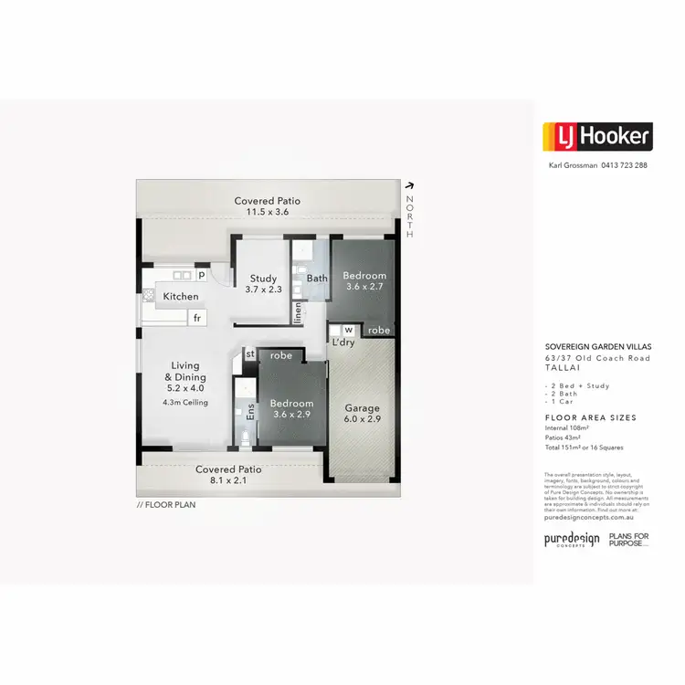 Floorplan of Homely villa listing, 63/37 Old Coach Road, Tallai QLD 4213