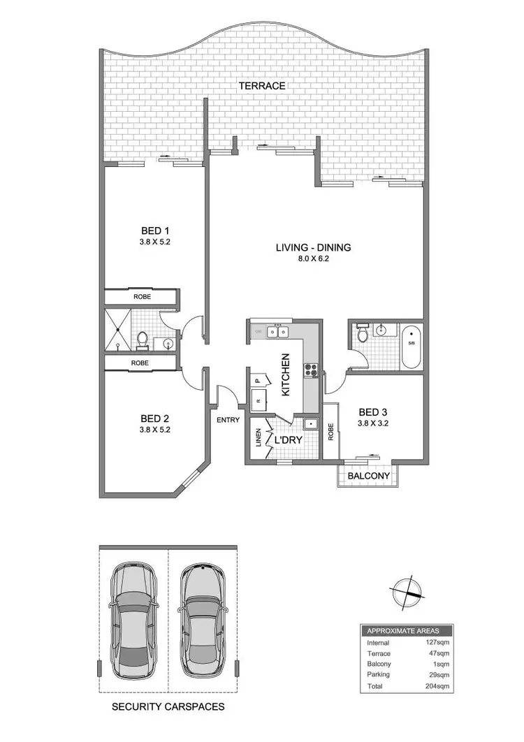 Floorplan of Homely apartment listing, 8/1A Hilly Street, Mortlake NSW 2137