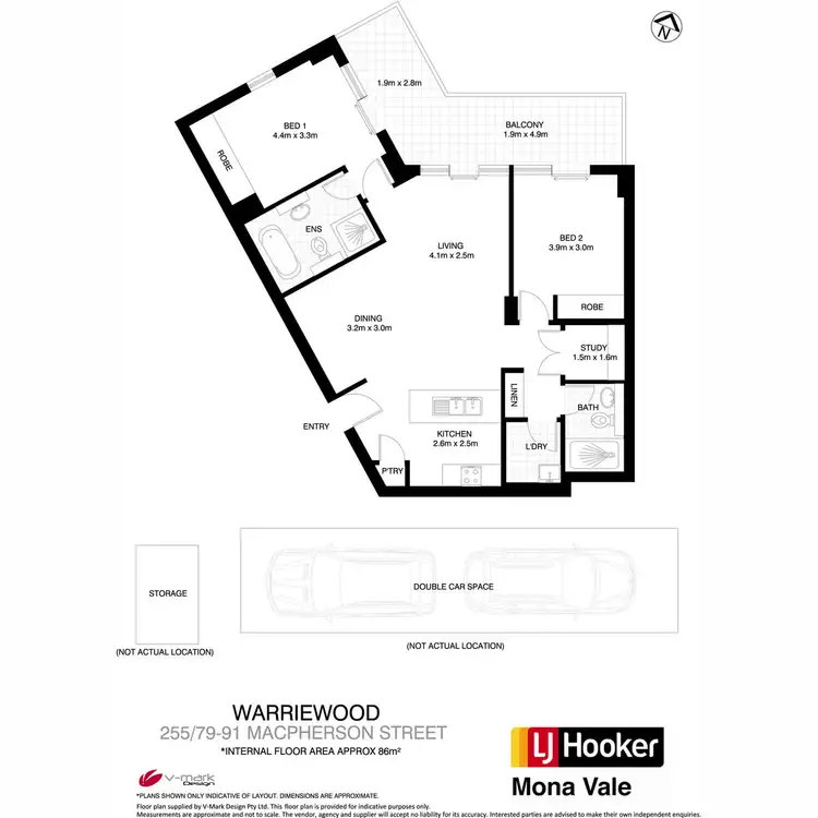 Floorplan of Homely unit listing, 255/79-91 Macpherson Street, Warriewood NSW 2102