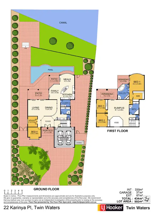 Floorplan of Homely house listing, 22 Karinya Place, Twin Waters QLD 4564