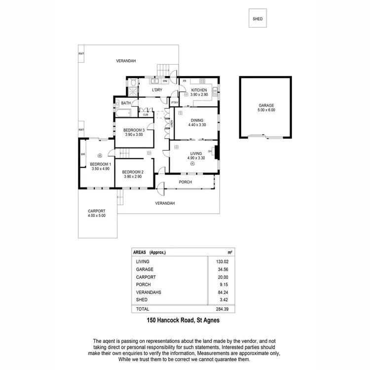 Floorplan of Homely house listing, 150 Hancock Road, St Agnes SA 5097
