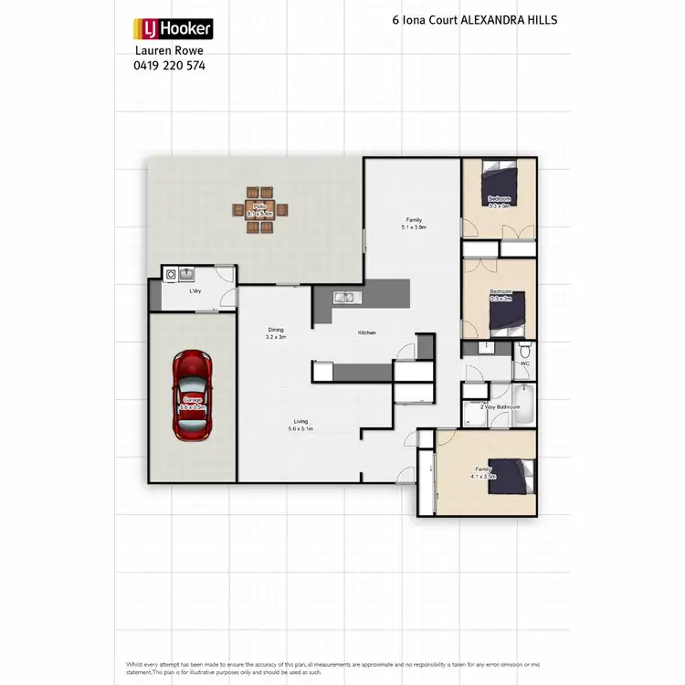 Floorplan of Homely house listing, 6 Iona Court, Alexandra Hills QLD 4161