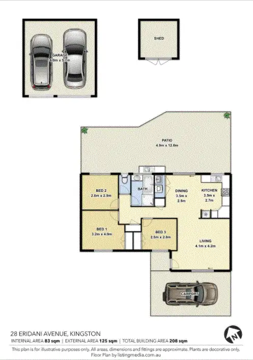 Floorplan of Homely house listing, 28 Eridani Ave, Kingston QLD 4114