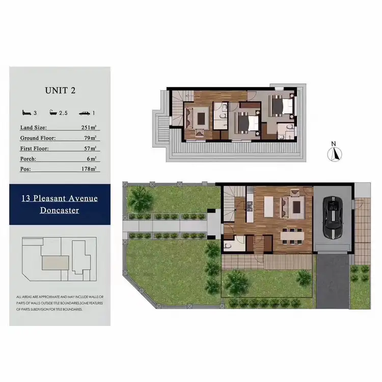 Floorplan of Homely townhouse listing, * Pleasant Avenue, Doncaster VIC 3108