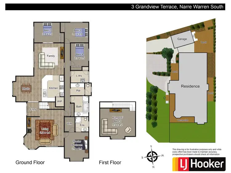 Floorplan of Homely house listing, 3 Grandview Terrace, Narre Warren South VIC 3805