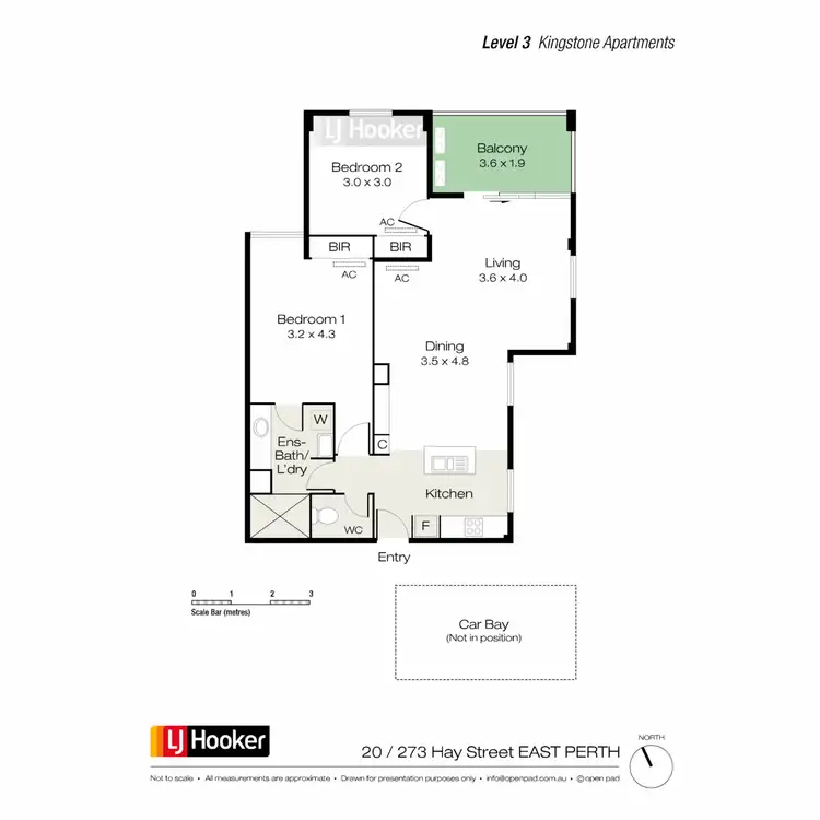 Floorplan of Homely apartment listing, 20/273 Hay Street, East Perth WA 6004