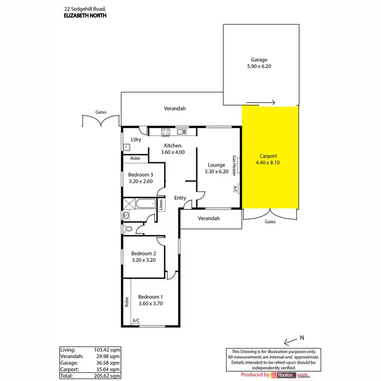 Floorplan of Homely house listing, 22 Sedgehill Road, Elizabeth North SA 5113