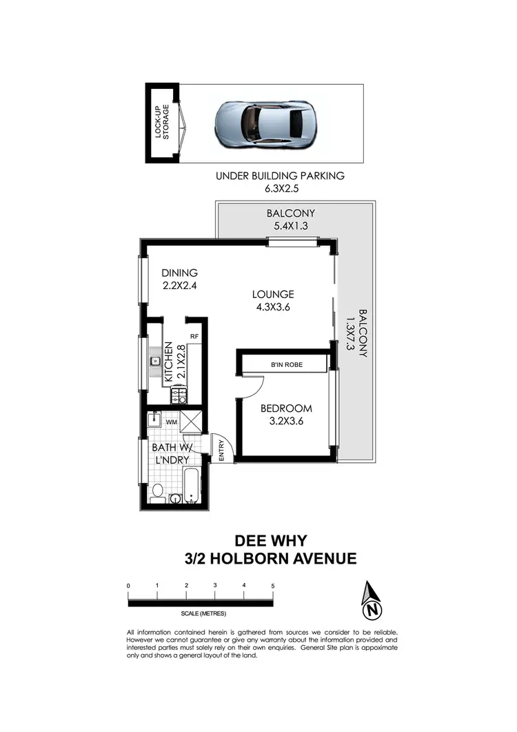 Floorplan of Homely unit listing, 3/2 Holborn Avenue, Dee Why NSW 2099