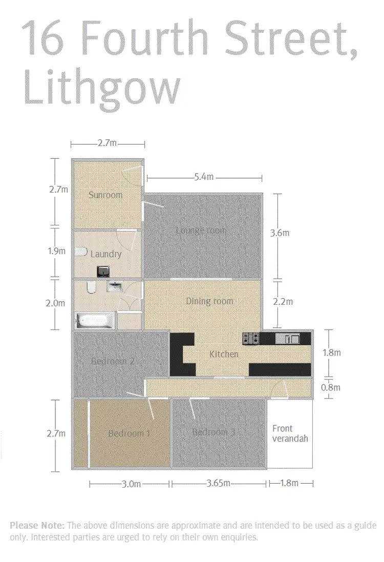Floorplan of Homely house listing, 16 Fourth Street, Lithgow NSW 2790