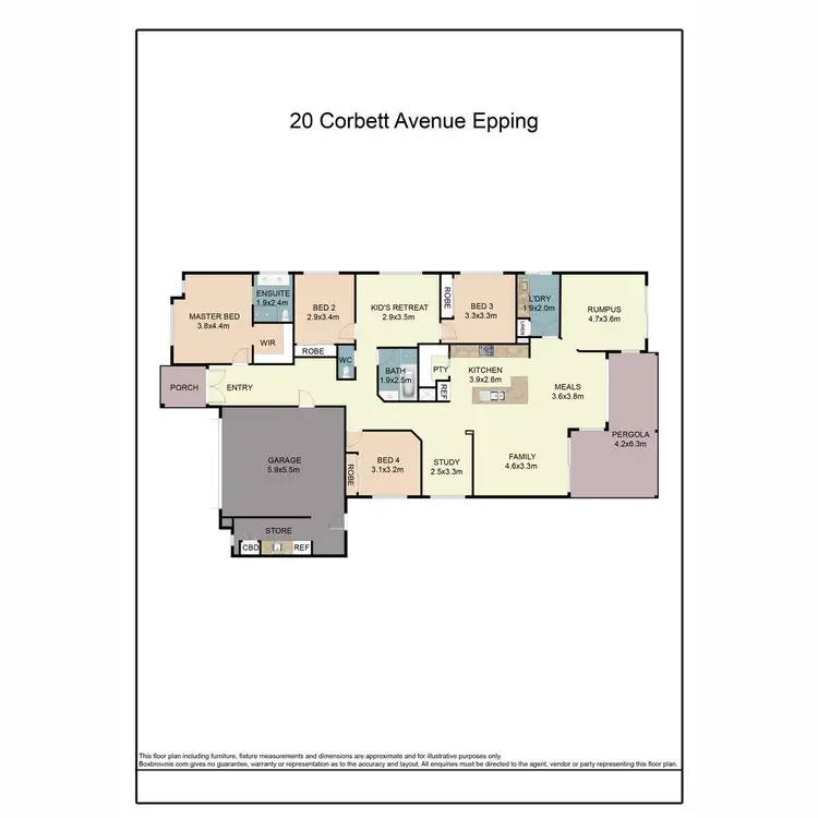 Floorplan of Homely house listing, 20 Corbett Avenue, Epping VIC 3076