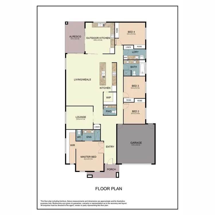 Floorplan of Homely house listing, 6 Baltic Grove, Epping VIC 3076