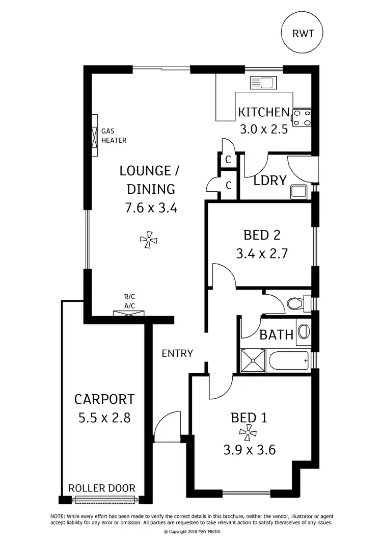 Floorplan of Homely house listing, 34 Halsey Road, Fulham SA 5024