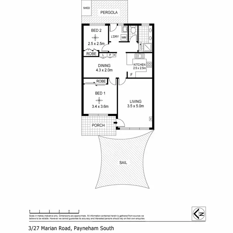 Floorplan of Homely unit listing, 3/27 Marian Road, Payneham South SA 5070