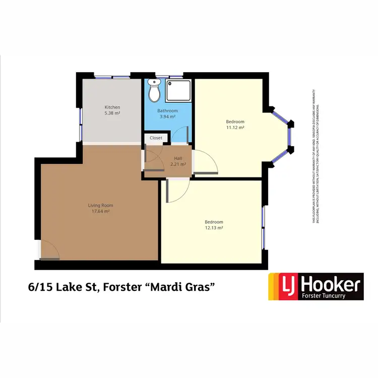 Floorplan of Homely unit listing, 6/15 Lake St 'Mardi Gras', Forster NSW 2428