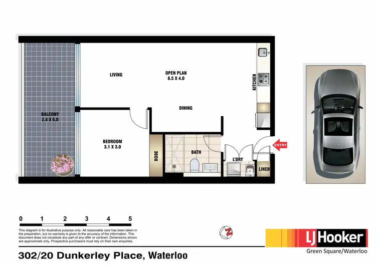 Floorplan of Homely apartment listing, 302/20 Dunkerley Place, Waterloo NSW 2017