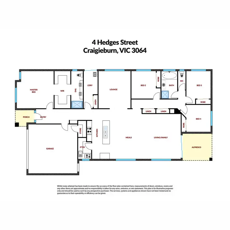 Floorplan of Homely house listing, 4 Hedges Street, Craigieburn VIC 3064