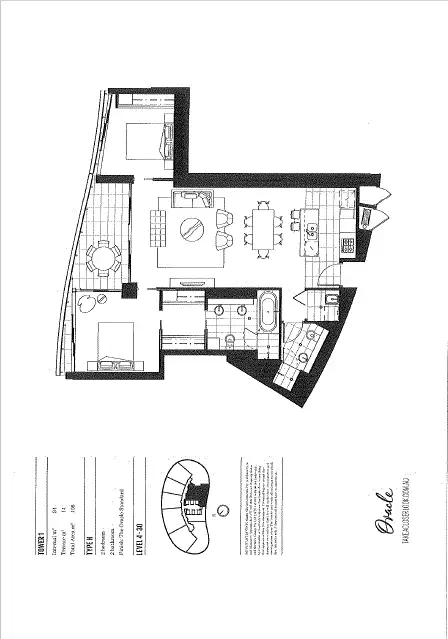 Floorplan of Homely apartment listing, 708/1 Oracle Boulevard, Broadbeach QLD 4218