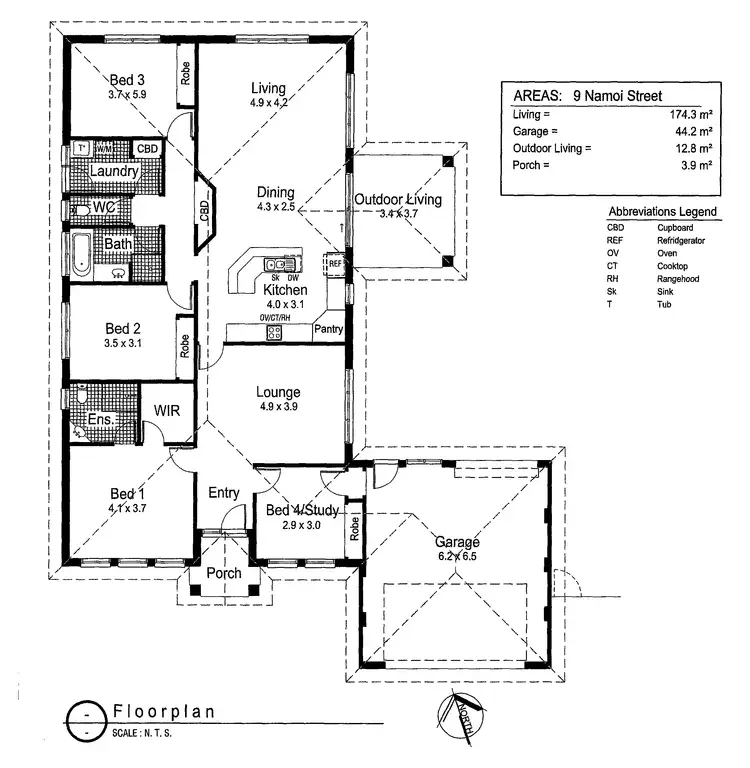 Floorplan of Homely house listing, 9 Namoi Street, Tatton NSW 2650