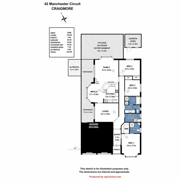 Floorplan of Homely house listing, 42 Manchester Circuit, Craigmore SA 5114