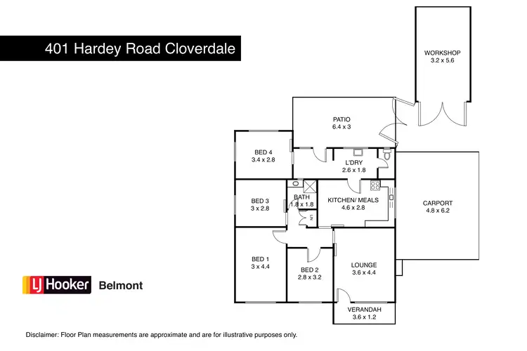 Floorplan of Homely house listing, 401 Hardey Road, Cloverdale WA 6105