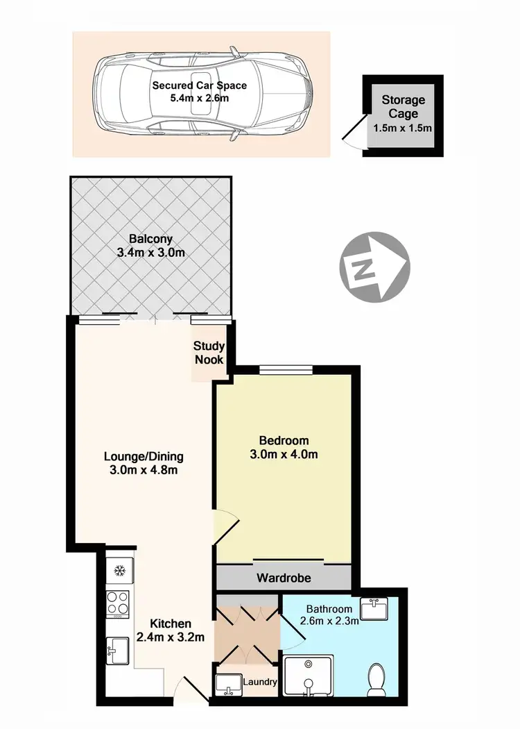 Floorplan of Homely unit listing, 23/4-6A Park Avenue, Waitara NSW 2077