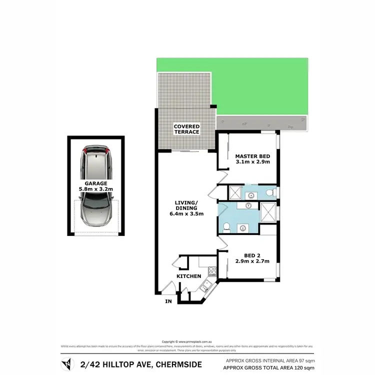 Floorplan of Homely unit listing, 2/42 Hilltop Avenue, Chermside QLD 4032