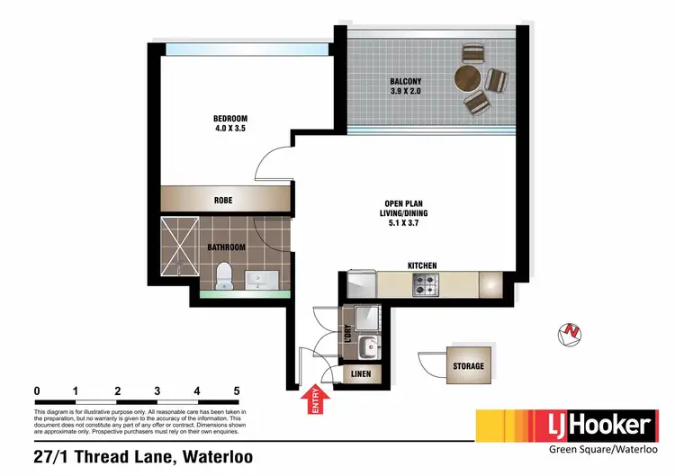 Floorplan of Homely unit listing, 27/1 Thread Lane, Waterloo NSW 2017