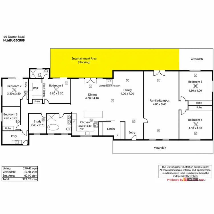 Floorplan of Homely house listing, 136 Bassnet Road (Humbug Scrub), One Tree Hill SA 5114