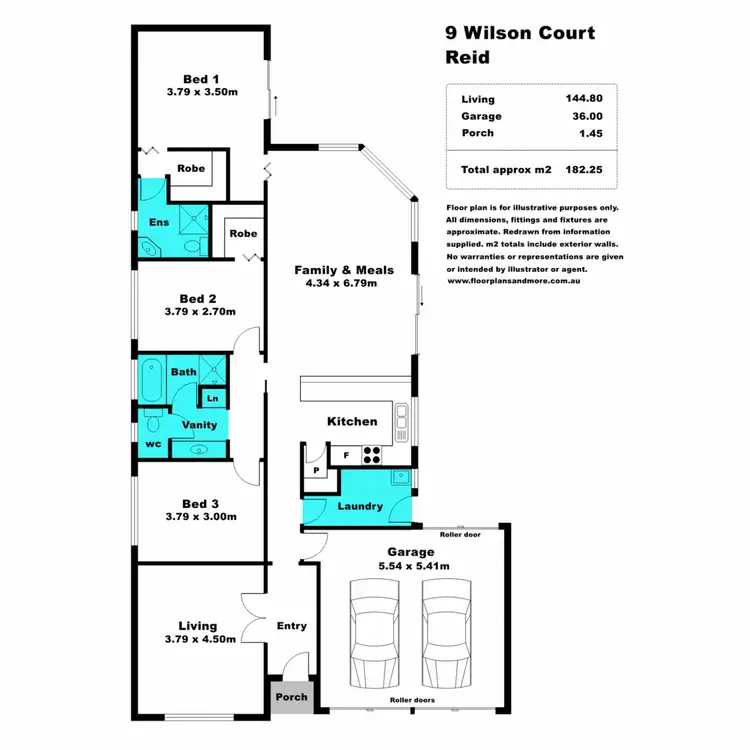 Floorplan of Homely house listing, 9 Wilson Court, Reid SA 5118