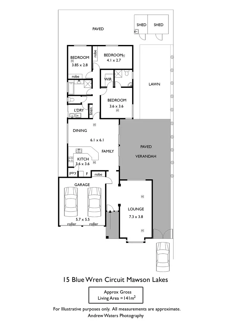 Floorplan of Homely house listing, 15 Blue Wren Circuit, Mawson Lakes SA 5095