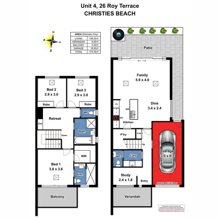 Floorplan of Homely townhouse listing, 4/26 Roy Terrace, Christies Beach SA 5165