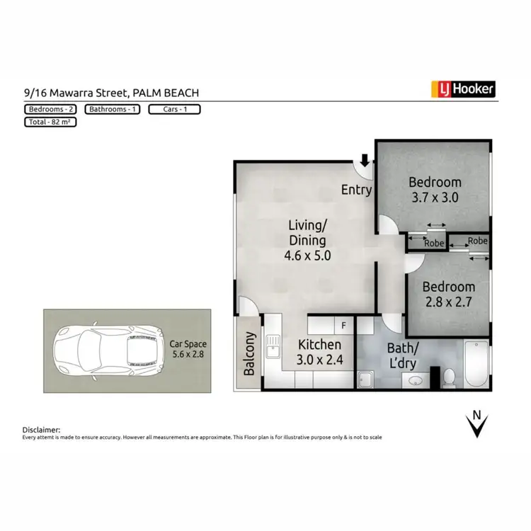 Floorplan of Homely apartment listing, 9/16 Mawarra Street, Palm Beach QLD 4221
