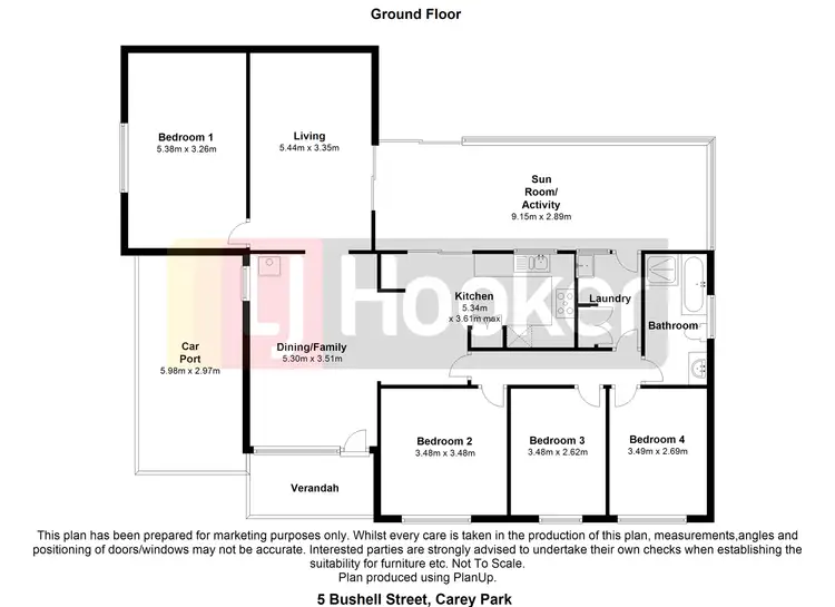 Floorplan of Homely house listing, 5 Bushell Street, Carey Park WA 6230