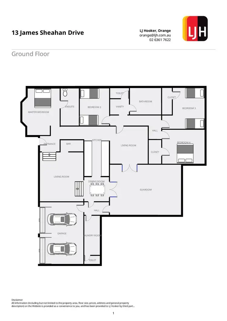 Floorplan of Homely house listing, 13 James Sheahan Drive, Orange NSW 2800