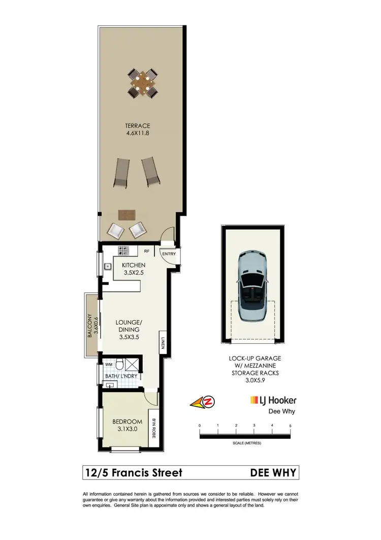 Floorplan of Homely unit listing, 12/5 Francis Street, Dee Why NSW 2099