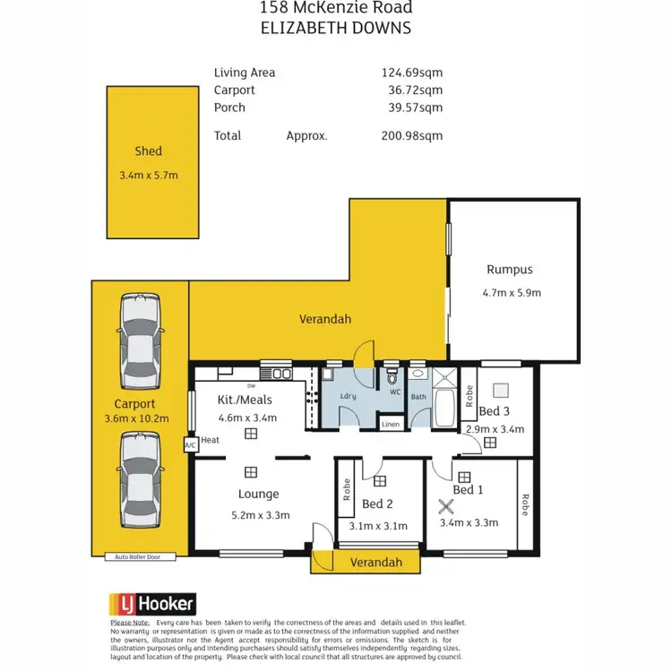 Floorplan of Homely house listing, 158 McKenzie Road, Elizabeth Downs SA 5113