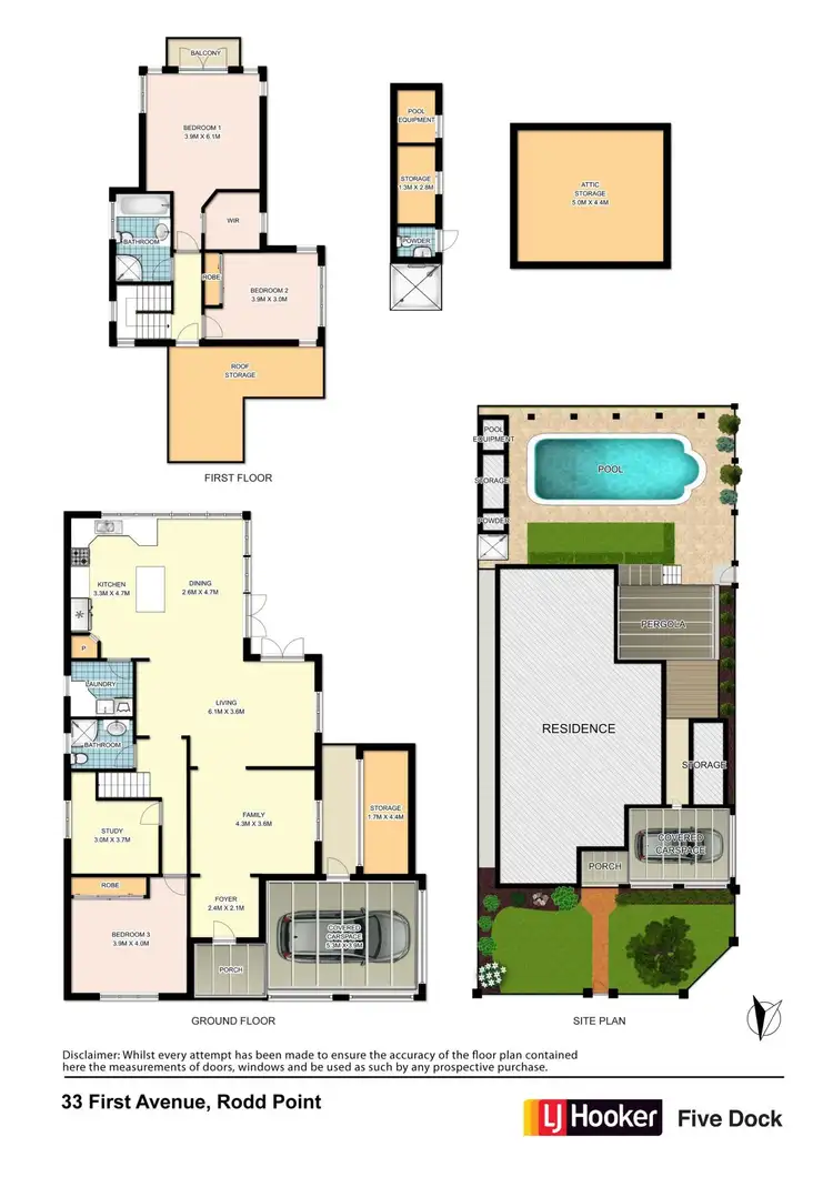 Floorplan of Homely house listing, 33 First Avenue, Rodd Point NSW 2046