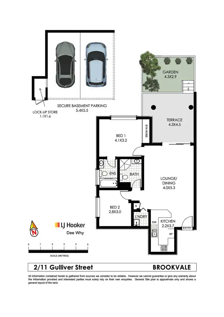 Floorplan of Homely unit listing, 2/11 Gulliver Street, Brookvale NSW 2100