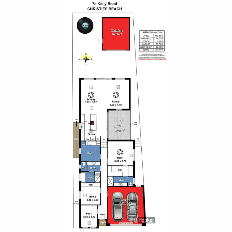 Floorplan of Homely house listing, 7A Kelly Road, Christies Beach SA 5165