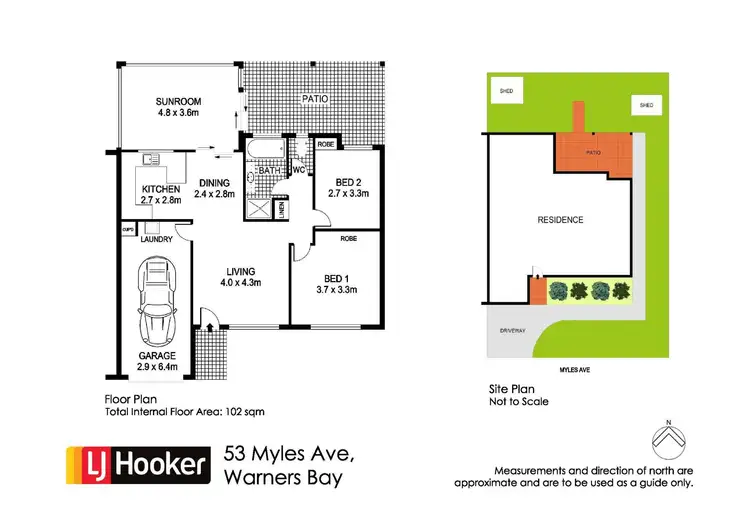Floorplan of Homely unit listing, 53 Myles Avenue, Warners Bay NSW 2282