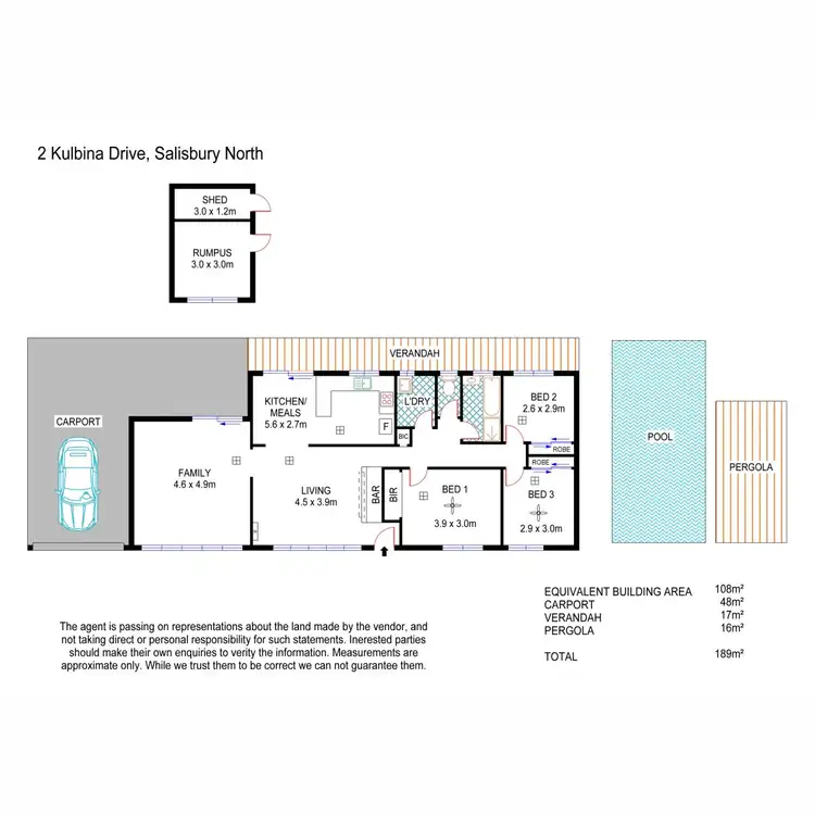 Floorplan of Homely house listing, 6 Diruwa Drive, Salisbury North SA 5108