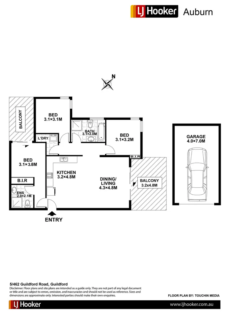 Floorplan of Homely apartment listing, 3/462-464 Guildford Rd, Guildford NSW 2161