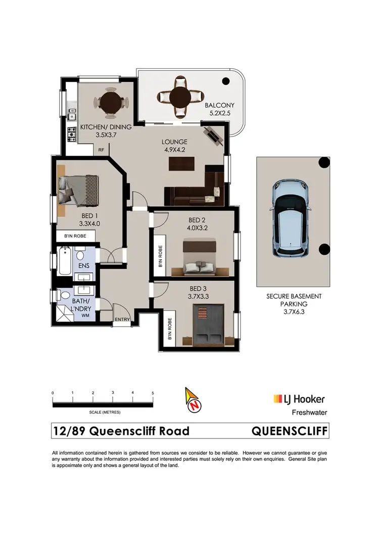 Floorplan of Homely unit listing, 12/89 Queenscliff Road, Queenscliff NSW 2096